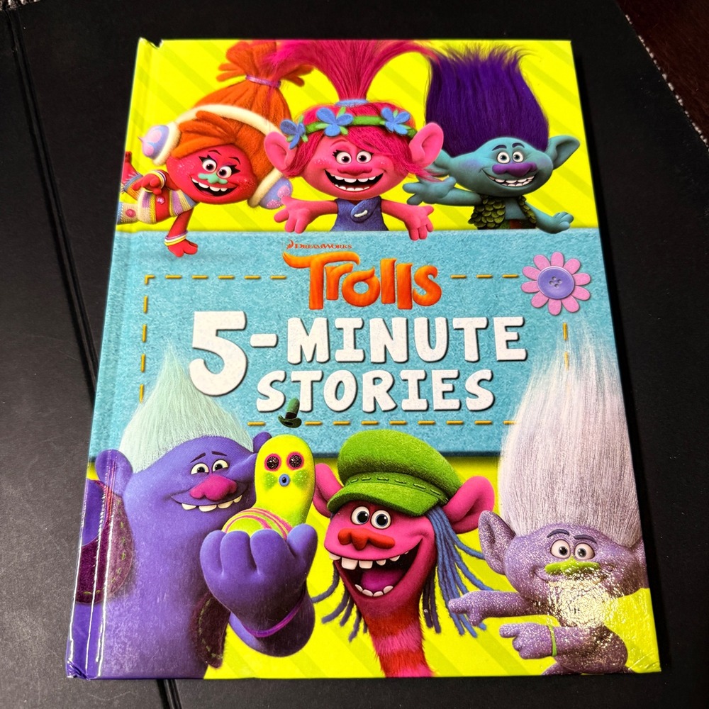 DreamWorks Trolls 5-Minute Stories Hardcover Book Bedtime Story